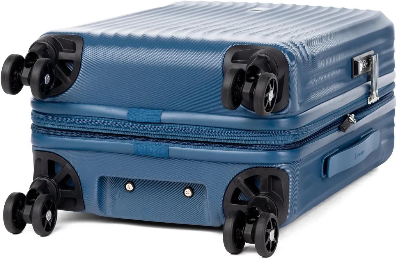 Travelpro Maxlite Air Hardside Expandable Carry on Luggage, 8 Spinner Wheels, Lightweight Hard Shell Polycarbonate Suitcase, Ensign Blue, Compact Carry On 20-Inch