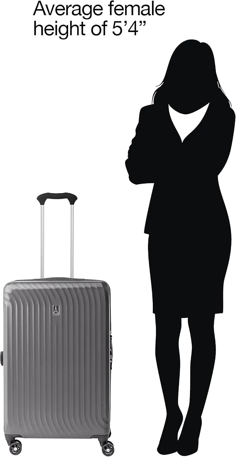 Travelpro Maxlite Air Hardside Expandable Luggage, 8 Spinner Wheels, Lightweight Hard Shell Polycarbonate, Shadow Grey, 2-Piece Set (21/25)