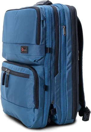 Trilogy Double Pack - World class multiple use backpack - expands into a weekender bag - splits into two seperate bags - handles two 17” laptops and two tablets (Blue)