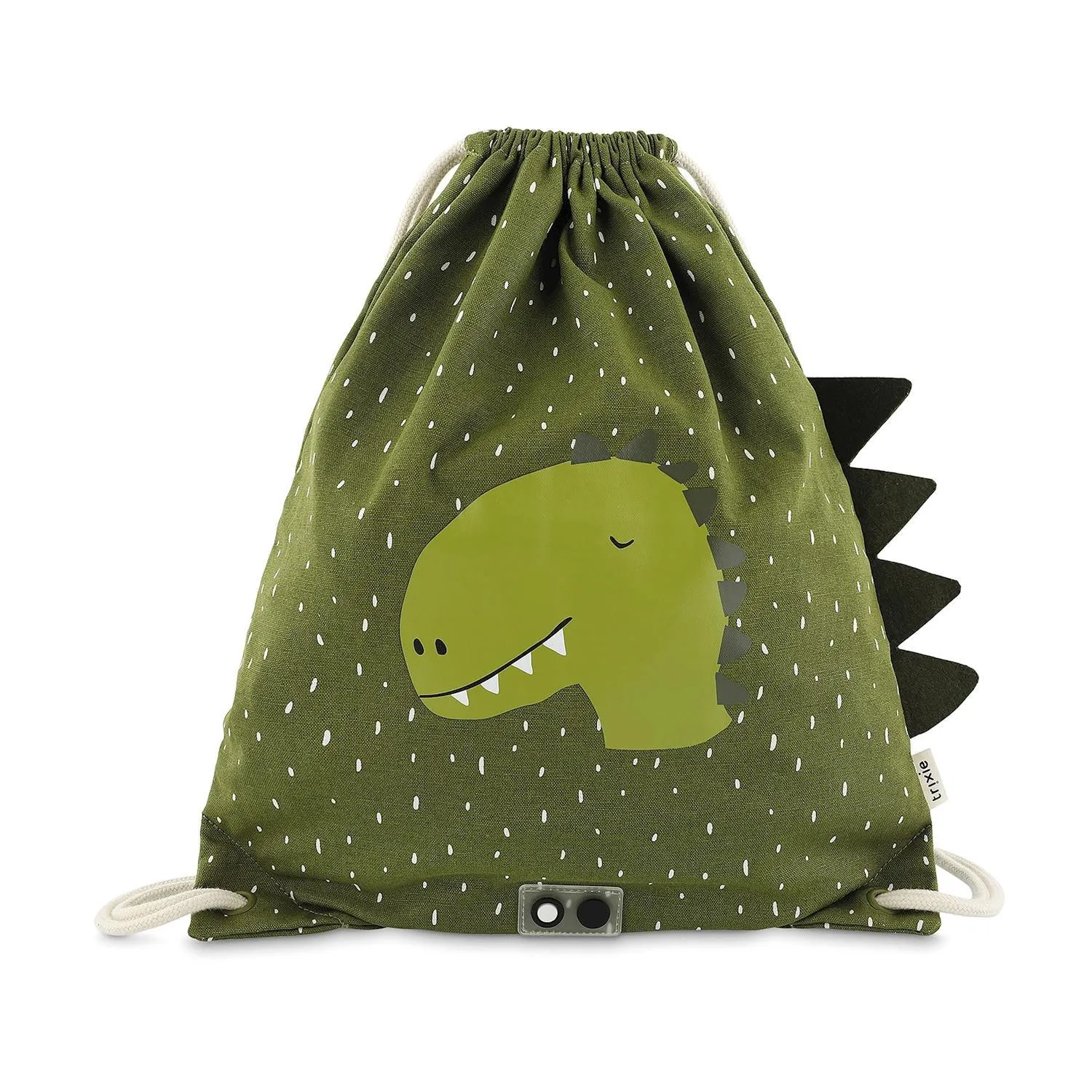 Trixie Mr. Dino Gym Bag - Waterproof Drawstring Bag for Kids - 40 x 34 cm