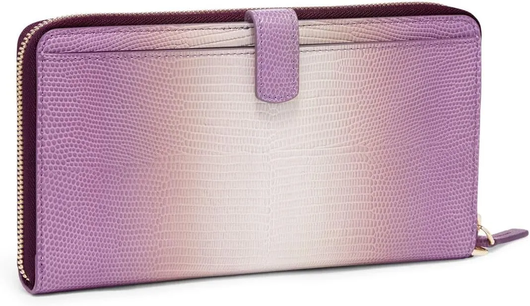 TUMI - Belden Travel Wallet - Leather Passport Wallet - Premium Card Wallet - ID Wallet - 4.5" X 8.8" X 1.0" - Moonlight/Purple Ombre