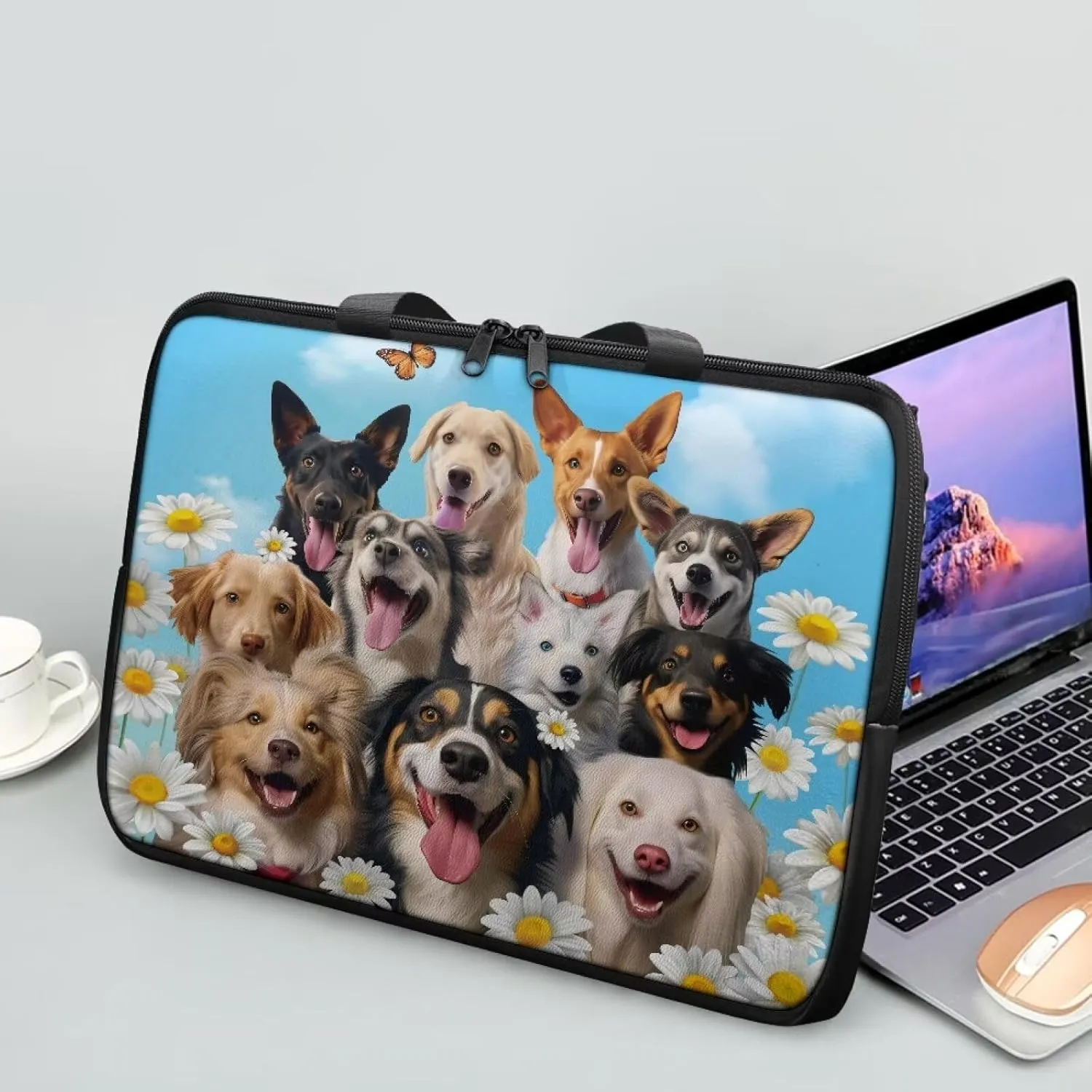 Uasibuni 17.3" Laptop Bag,Laptop Tote Bag for Work,Laptop Sleeve Bag for 13In 15.6In 17In Notebook