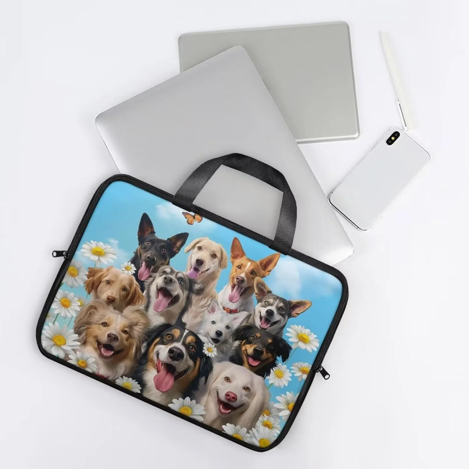 Uasibuni 17.3" Laptop Bag,Laptop Tote Bag for Work,Laptop Sleeve Bag for 13In 15.6In 17In Notebook