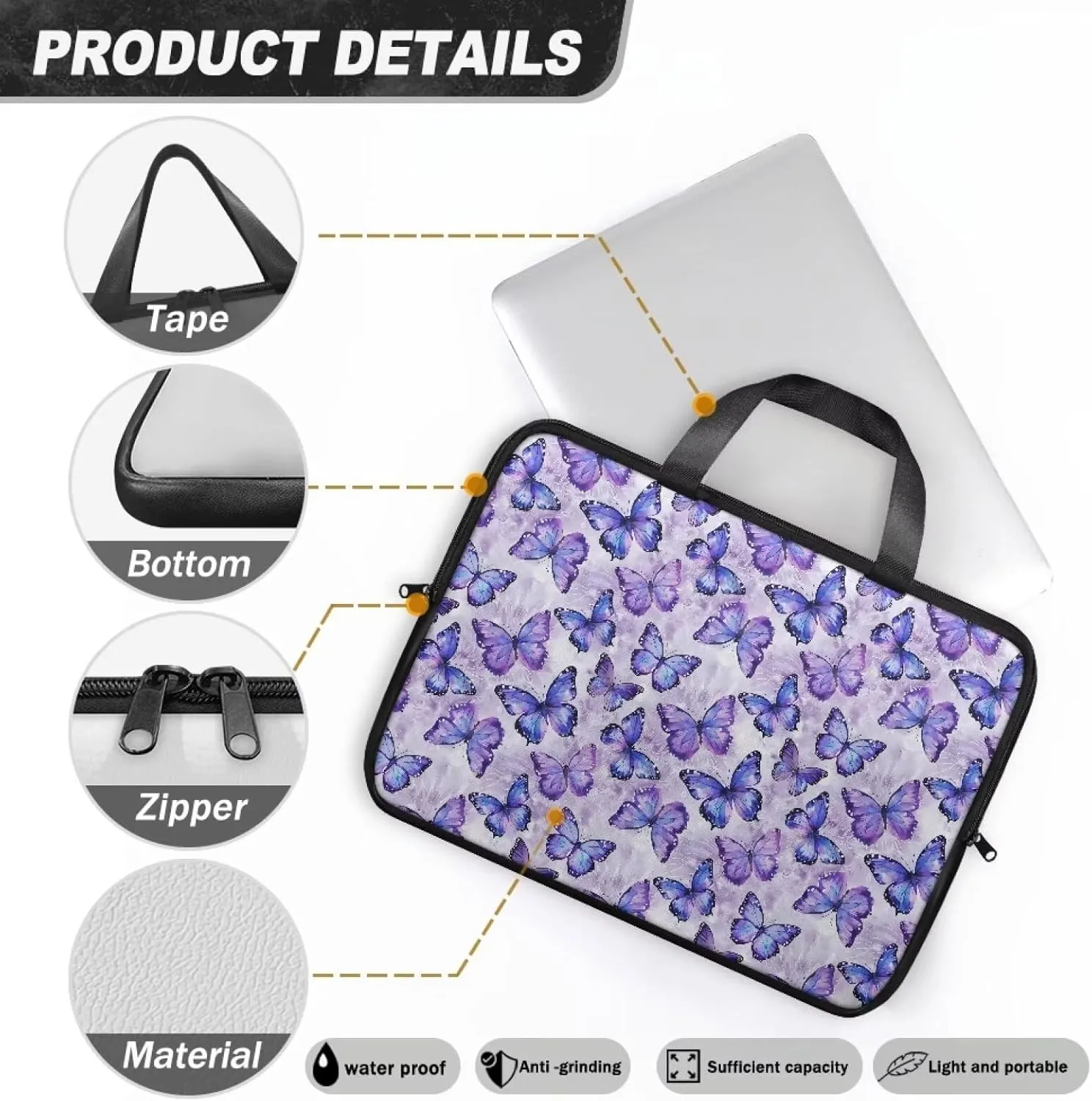 Uasibuni Fashion Laptop Tote Bag 15In /17.3In,Laptop Messenger Bag,17" Computer Bag for Women & Men