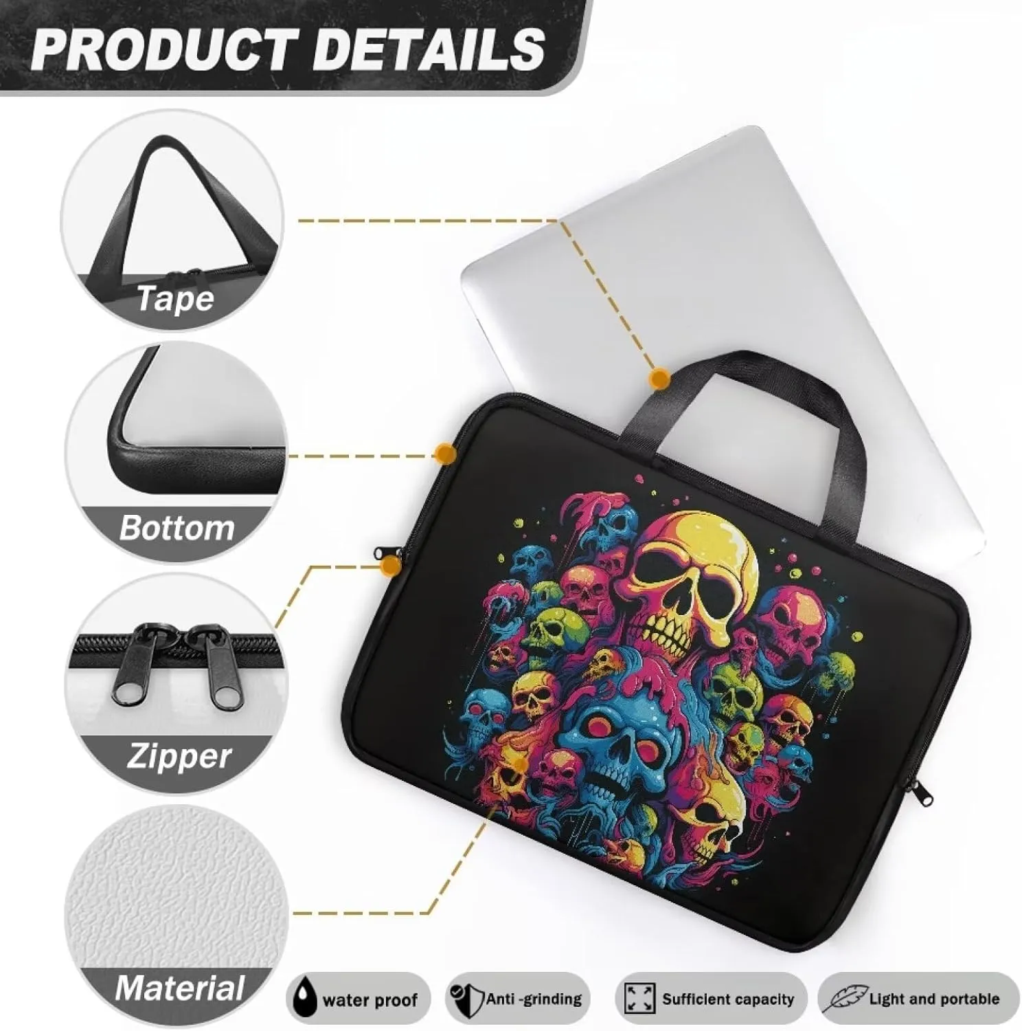 Uasibuni Personalized Laptop Tote Bag,17In/17.3In,Computer Bag Travel Laptop Bag 14"/15.6"