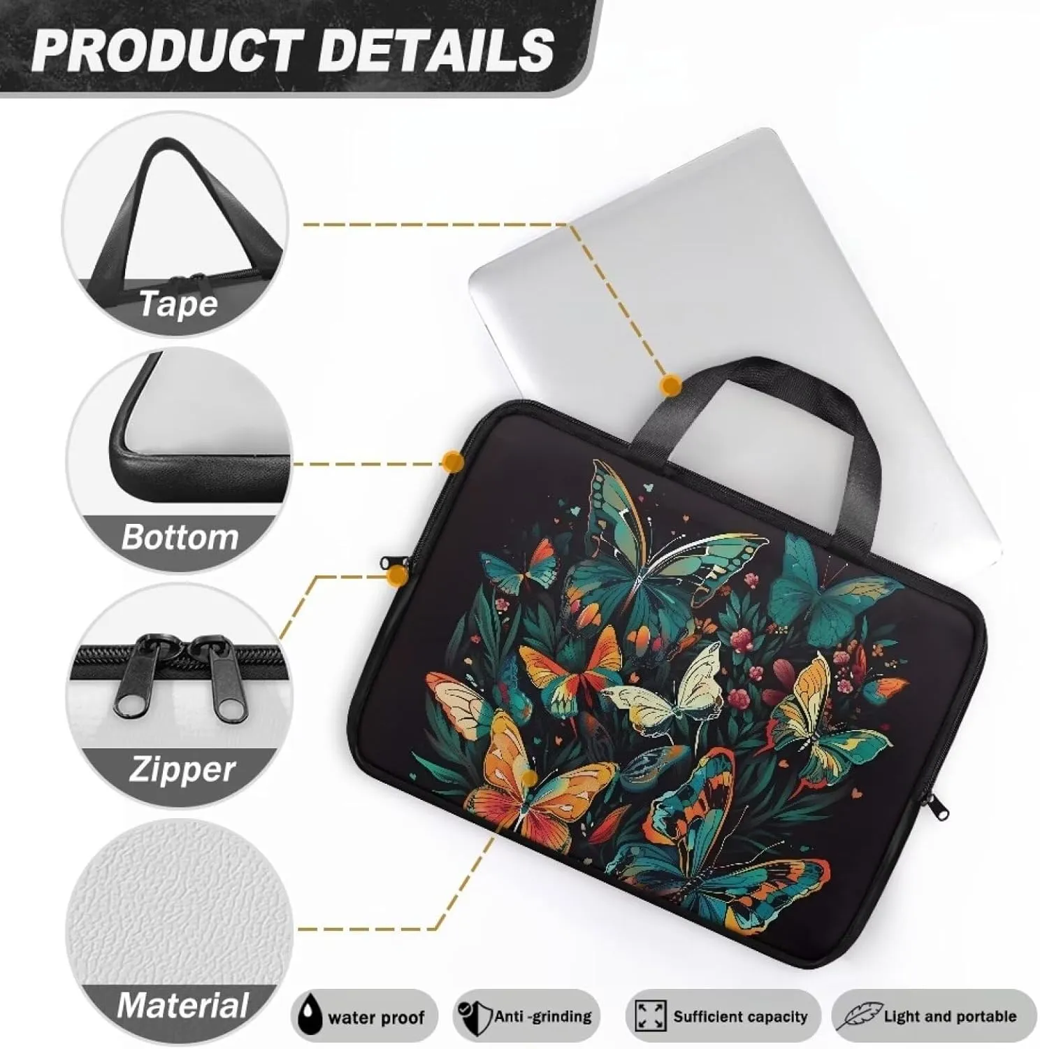 Uasibuni Stylish Laptop Messenger Bag 17.3In,Laptop Case,Personalized PU Leather Laptop Tote Bag