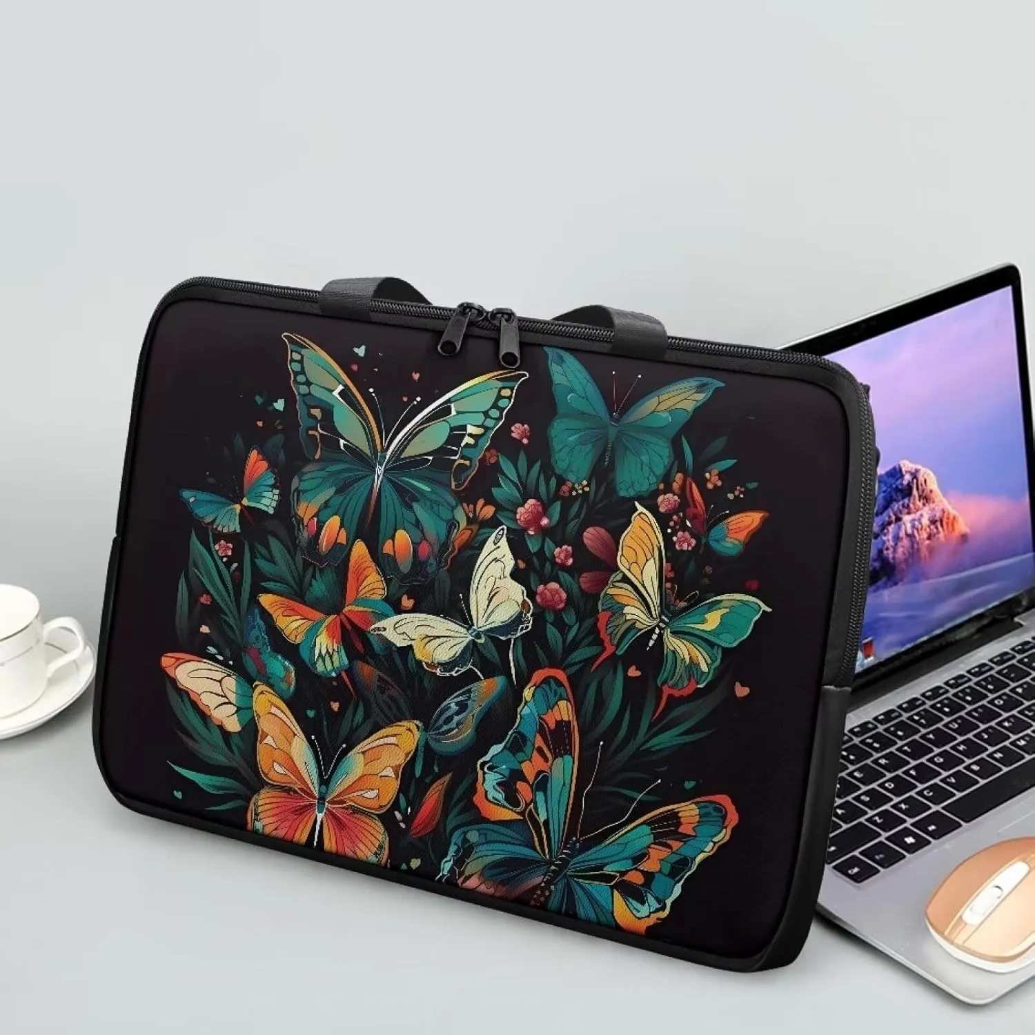 Uasibuni Stylish Laptop Messenger Bag 17.3In,Laptop Case,Personalized PU Leather Laptop Tote Bag