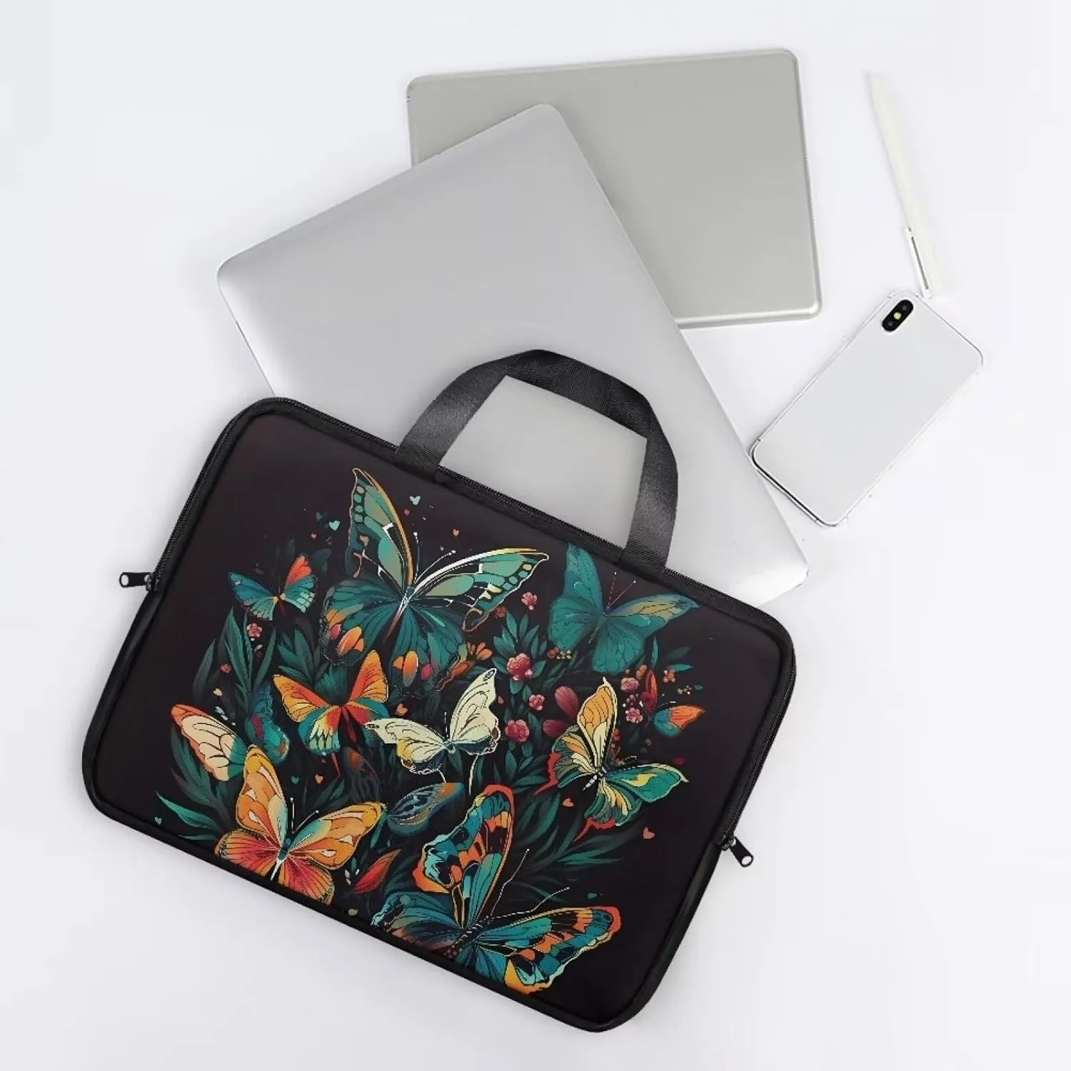 Uasibuni Stylish Laptop Messenger Bag 17.3In,Laptop Case,Personalized PU Leather Laptop Tote Bag