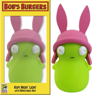 UCC Distributing Bob’s Burgers Kuchi Kopi as Louise Belcher – Night Light - with Removable Hat - Fun Glowing Light for Kids & Adults