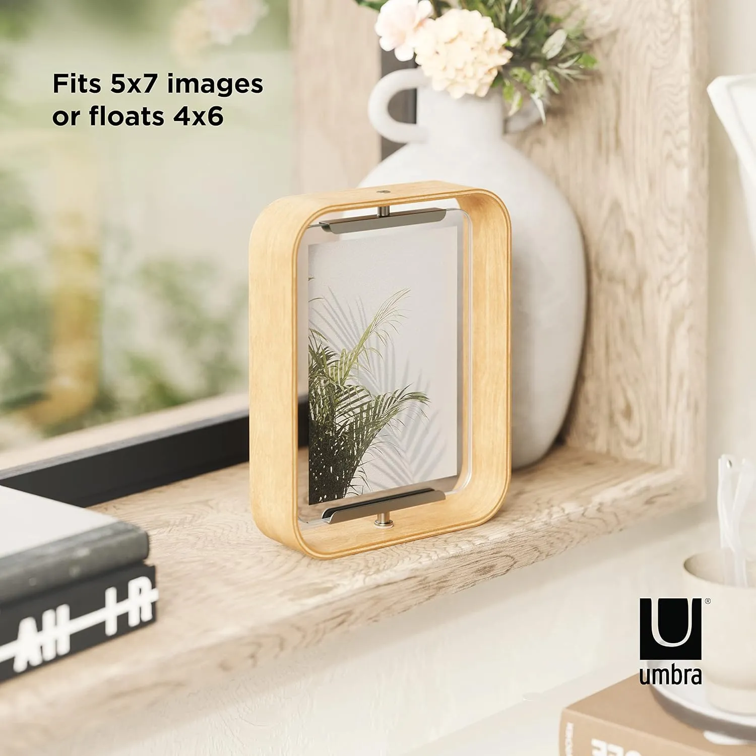 Umbra Bellwood Desk Frame 5" x 7", Natural