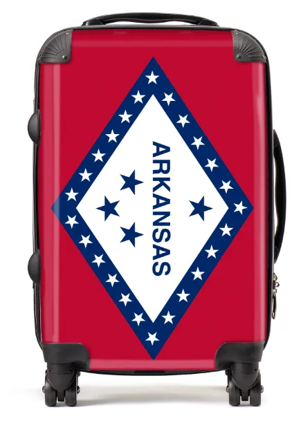 USA State Flags Hand Luggage Cabin Bag Suitcase 4 Wheeled Trolley
