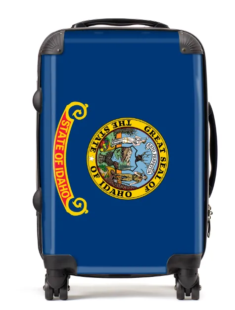 USA State Flags Hand Luggage Cabin Bag Suitcase 4 Wheeled Trolley