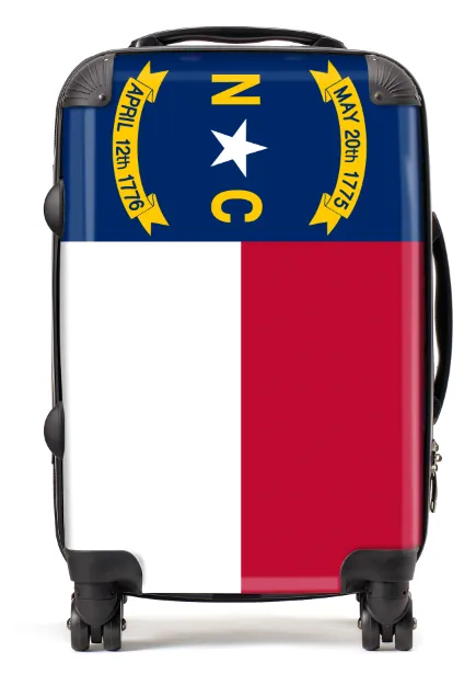 USA State Flags Hand Luggage Cabin Bag Suitcase 4 Wheeled Trolley