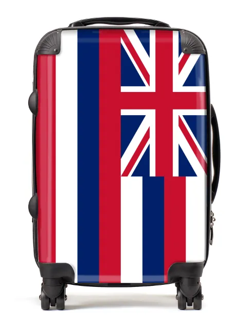 USA State Flags Hand Luggage Cabin Bag Suitcase 4 Wheeled Trolley