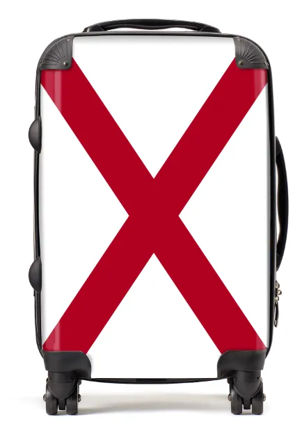 USA State Flags Hand Luggage Cabin Bag Suitcase 4 Wheeled Trolley