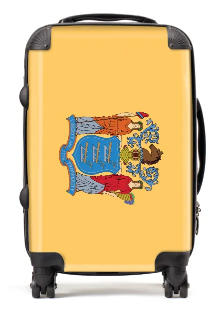 USA State Flags Hand Luggage Cabin Bag Suitcase 4 Wheeled Trolley