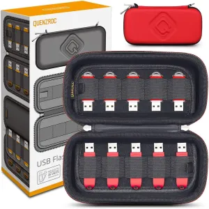 USB Flash Drives Case Organizer Fits 20 Thumb Drives USB Sticks Holder Hard Shell Storage Case Portable Box Travel Carrying Pouch