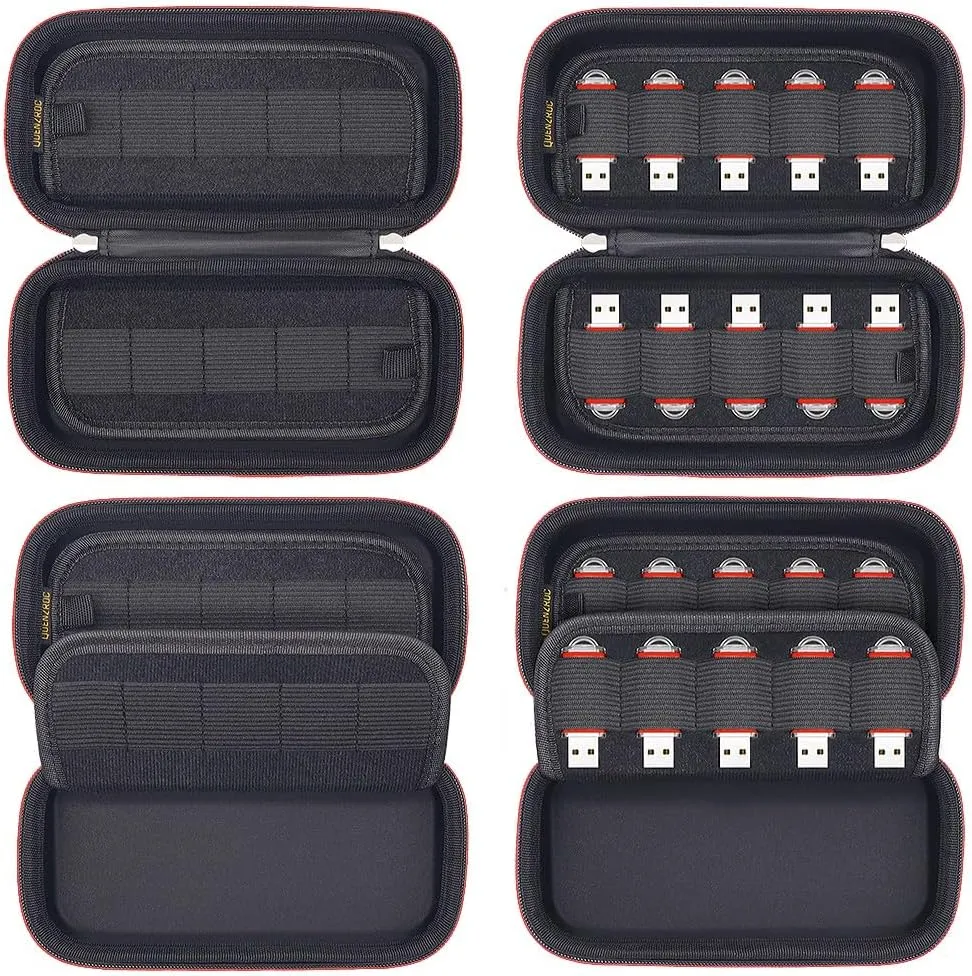 USB Flash Drives Case Organizer Fits 20 Thumb Drives USB Sticks Holder Hard Shell Storage Case Portable Box Travel Carrying Pouch