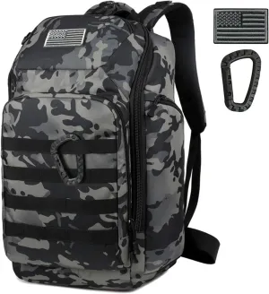 Valinov Tactical Backpack For Men 30L Military Molle Backpacks Army Assault Pack Daypack Hiking Rucksack Bug Out Bag (Grey Camo)