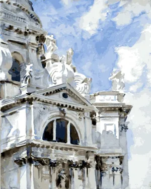 Venice, Italy Collection PD (61) - The Salute Venice by John Singer Sargent - Van-Go Paint-by-Number Kit 40x50cm no Frame