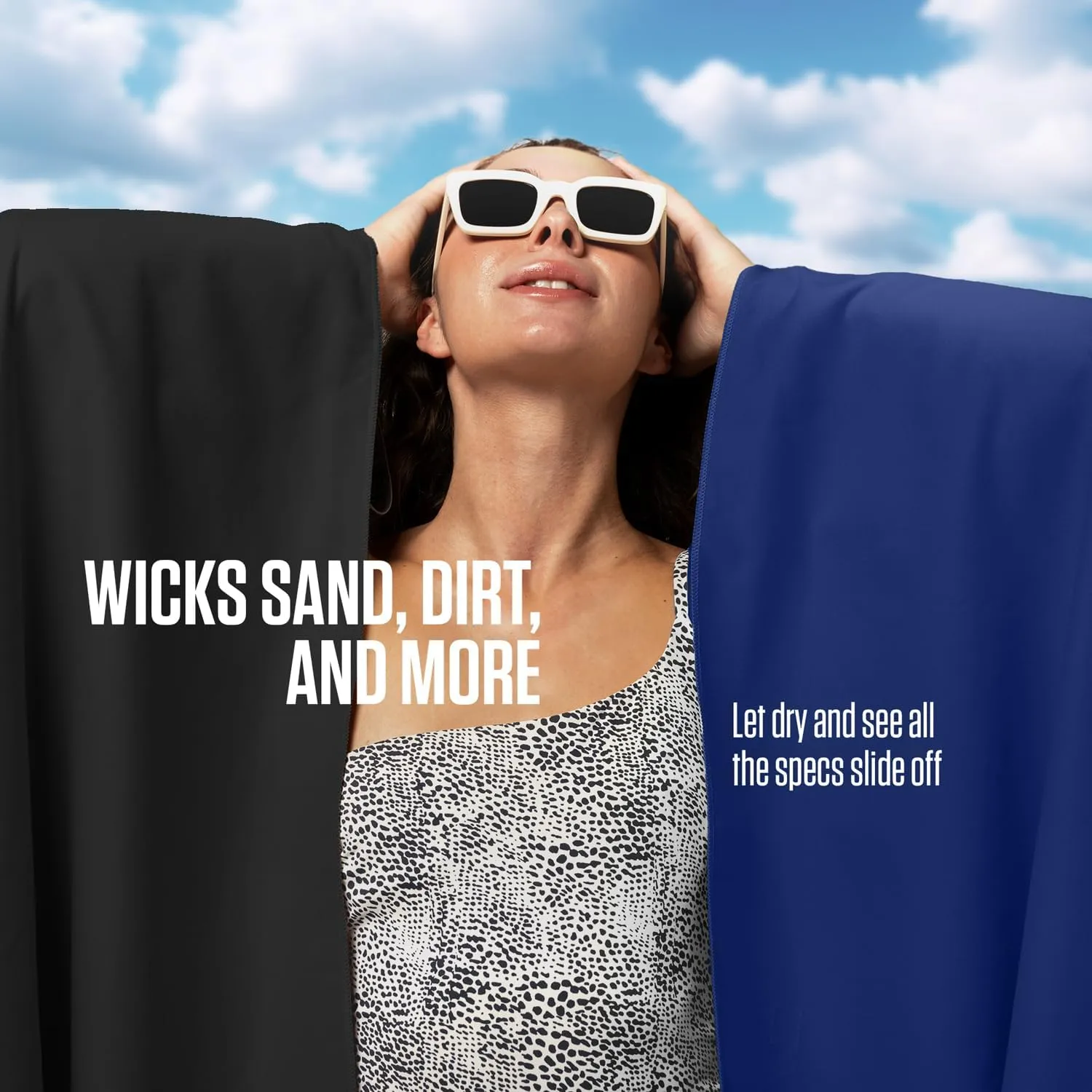 VENTURE 4TH Quick Dry Towel. Microfiber Travel Towel Ideal for Camping, Hiking, Backpacking, Gym. Lightweight & Fast Drying Travel Towels for Body. Compact & Easy to Pack - Black Extra Large