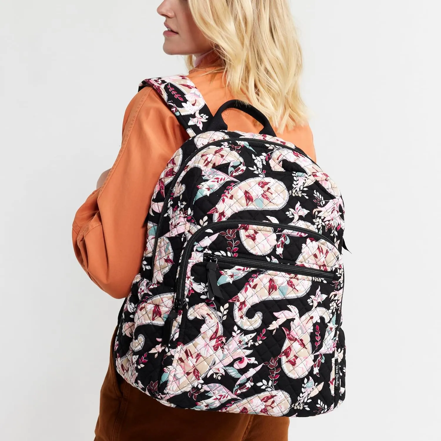 Vera Bradley Iconic Campus Backpack, Signature Cotton, Botanical Paisley