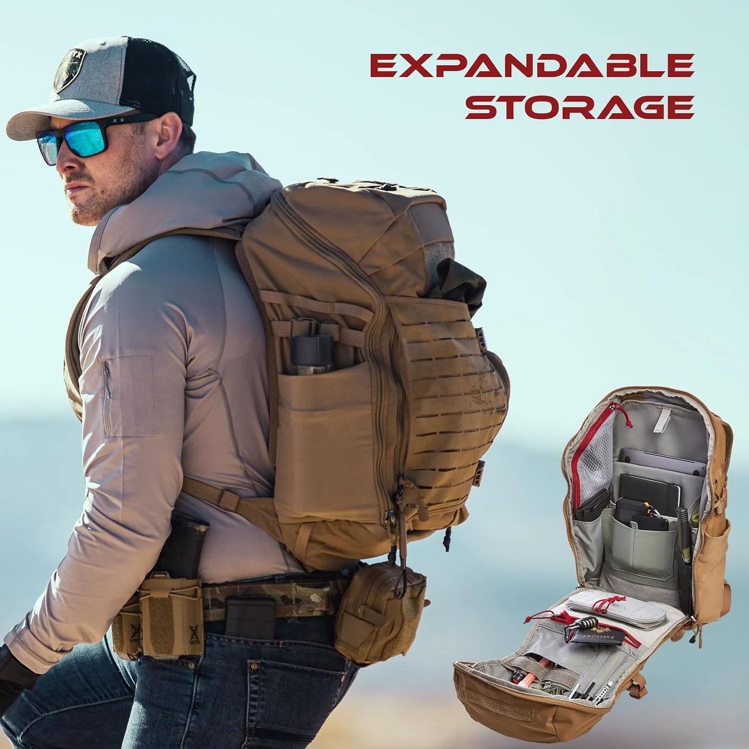 Vertex Siege 25L Sling Tactical Backpack CCW Bag, Concealed Carry, EDC Gear for Travel, Work, It’s Black