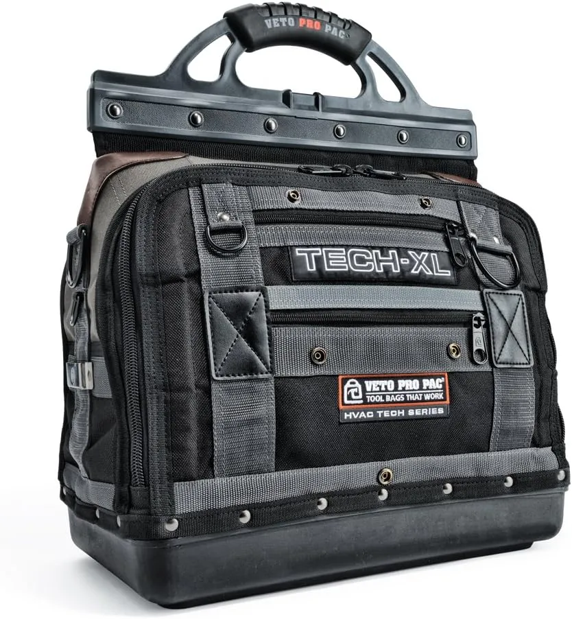 Veto Pro Pac Tech XL Tool Bag, 1-Pack,Black, Grey