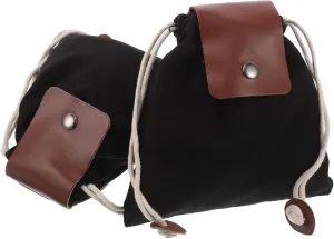 VICASKY 2pcs Foraging Pouch Durable Outdoor Belt Bag for Mushroom Hunting Collapsible Canvas Harvesting Basket for Wild Orchards Forest Adventures