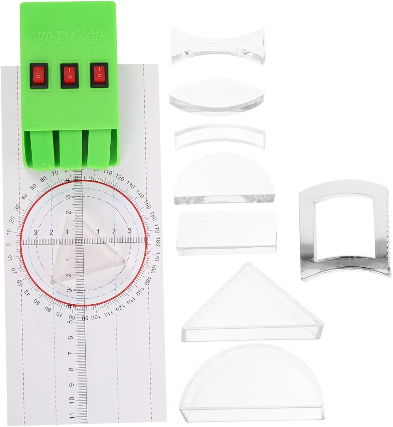 VICASKY Science Experiment Kits Physics Optics Prism Optic Reflector Concave Mirror Physics Optical Teaching Set