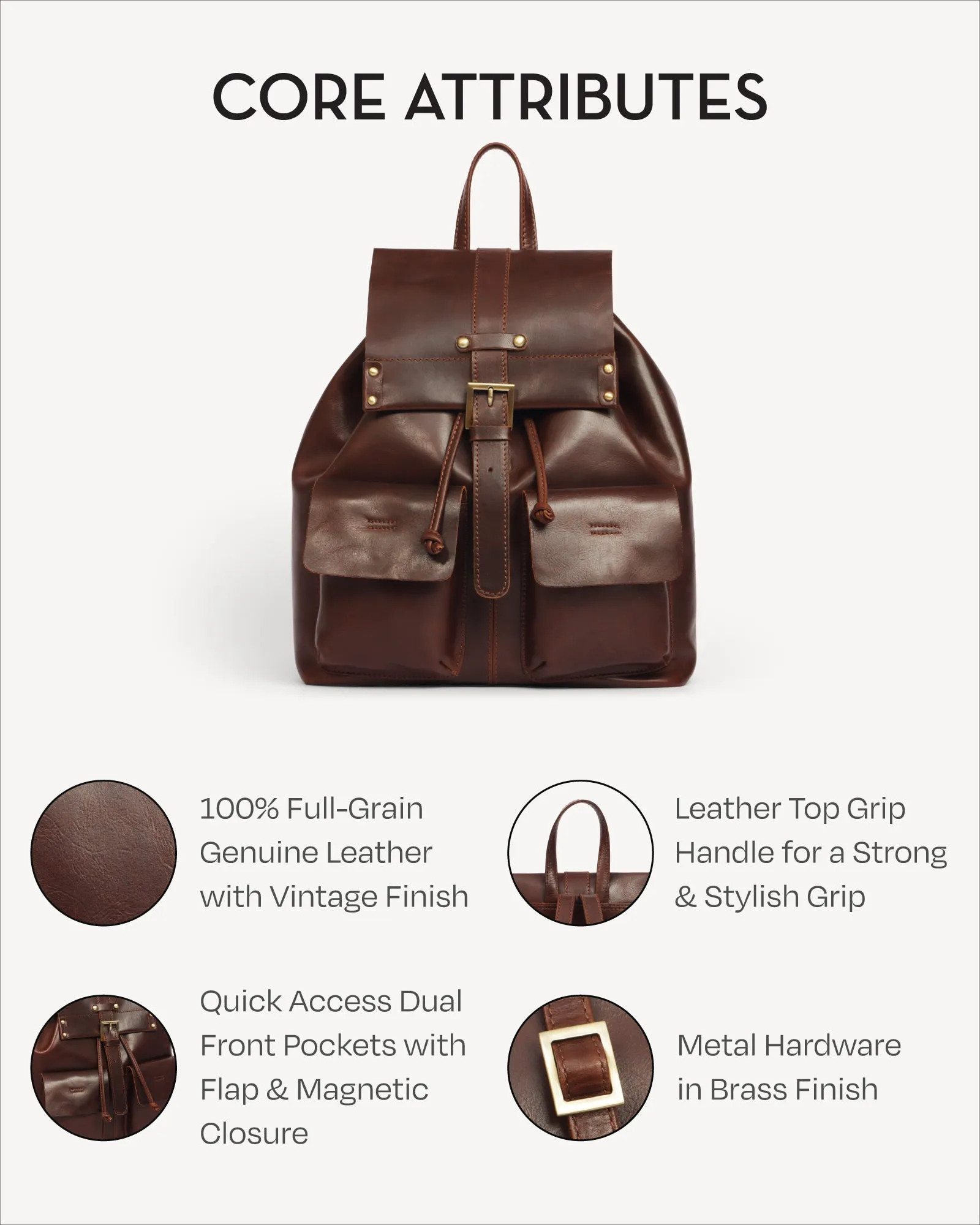 Vienna Backpack - Vintage Brown