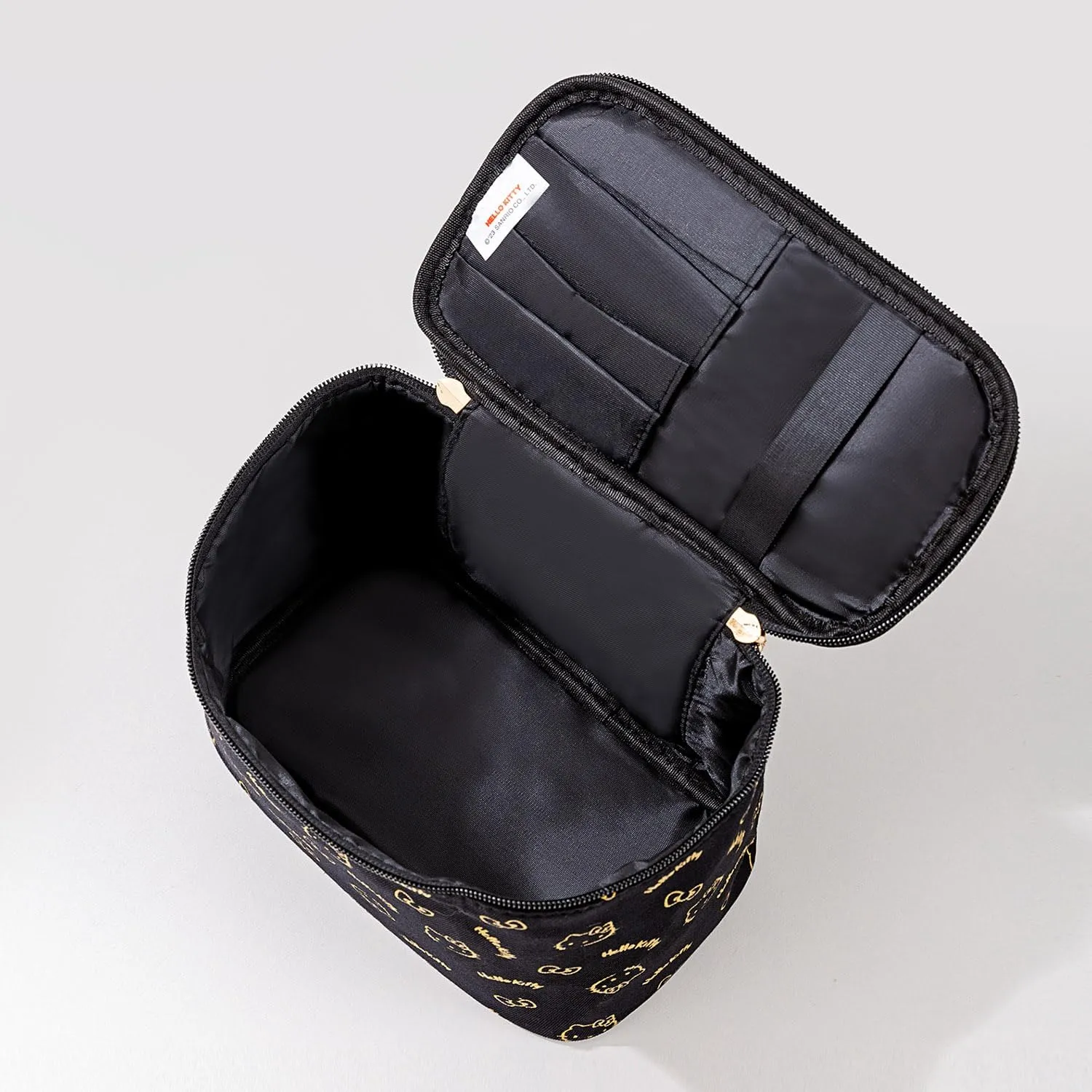 Vimanllie Makeup Bag Large Capacity Travel Cosmetic Bag with Dedicated Brush Holder, Cute Printed Makeup Organizer for Women Traveling,Portable Toiletry Bag for Girls