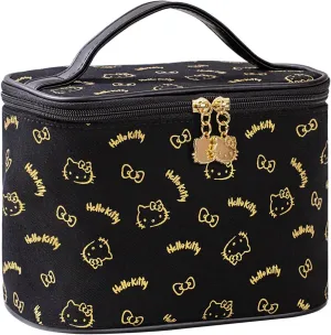 Vimanllie Makeup Bag Large Capacity Travel Cosmetic Bag with Dedicated Brush Holder, Cute Printed Makeup Organizer for Women Traveling,Portable Toiletry Bag for Girls