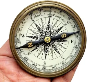 Vintage Marine Compass Brass Case Antique Decorative Navigation Tool Best Gift Item