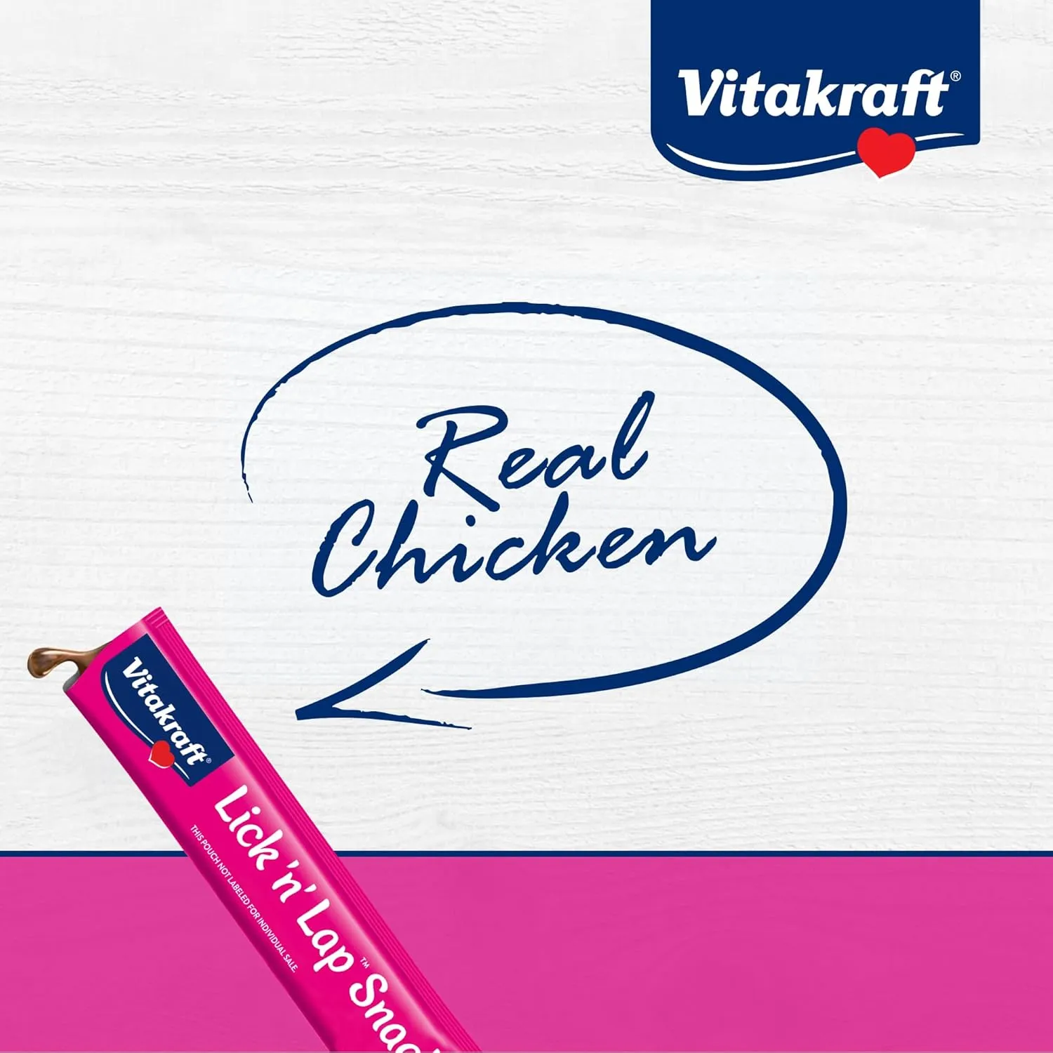Vitakraft Lick 'n' Lap Snack Cat Treat, Chicken, Value-Pack 60pk