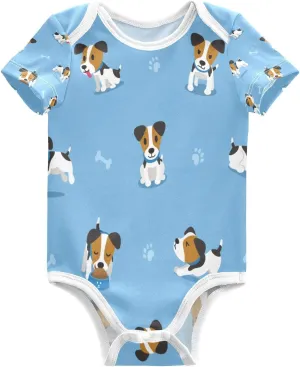 vvfelixl Baby Bodysuits Short Sleeve Cotton Baby Clothes For Boys Funny Baby Suits For Girls 0-24 Months