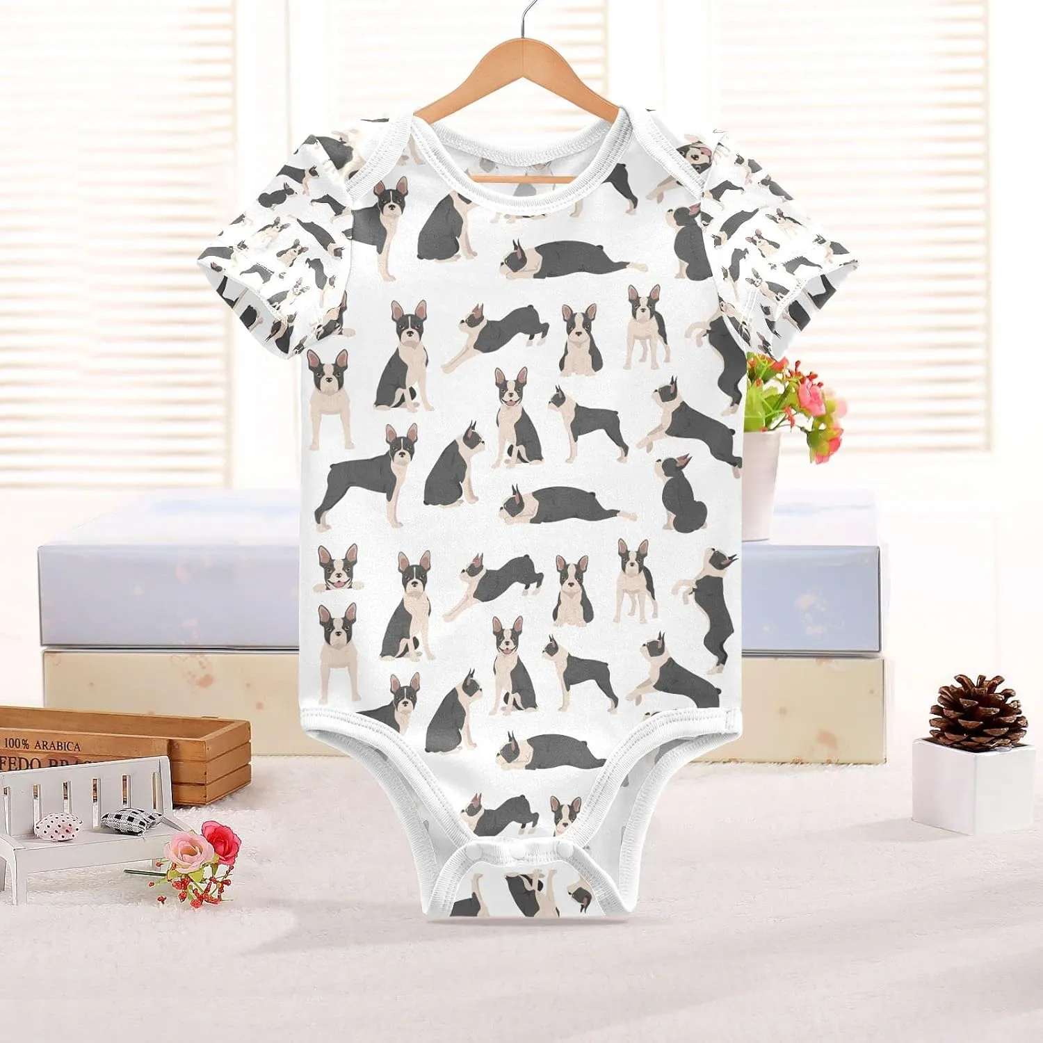 vvfelixl Baby Girls' Bodysuits Llama Alpaca Cactus Short Sleeve Cotton Baby Clothes For Girls 0-24 Months Black