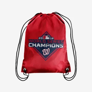 Washington Nationals 2019 World Series Champions Big Logo Drawstring Backpack