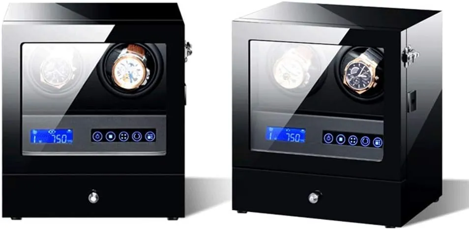 Watch Winder Automatic Watch Winder Box Watches and Jewelry Storage Drawer LCD Touch Screen Control with Led Backlight Quiet Motor,2 2 Watch Winder (A 4 2)