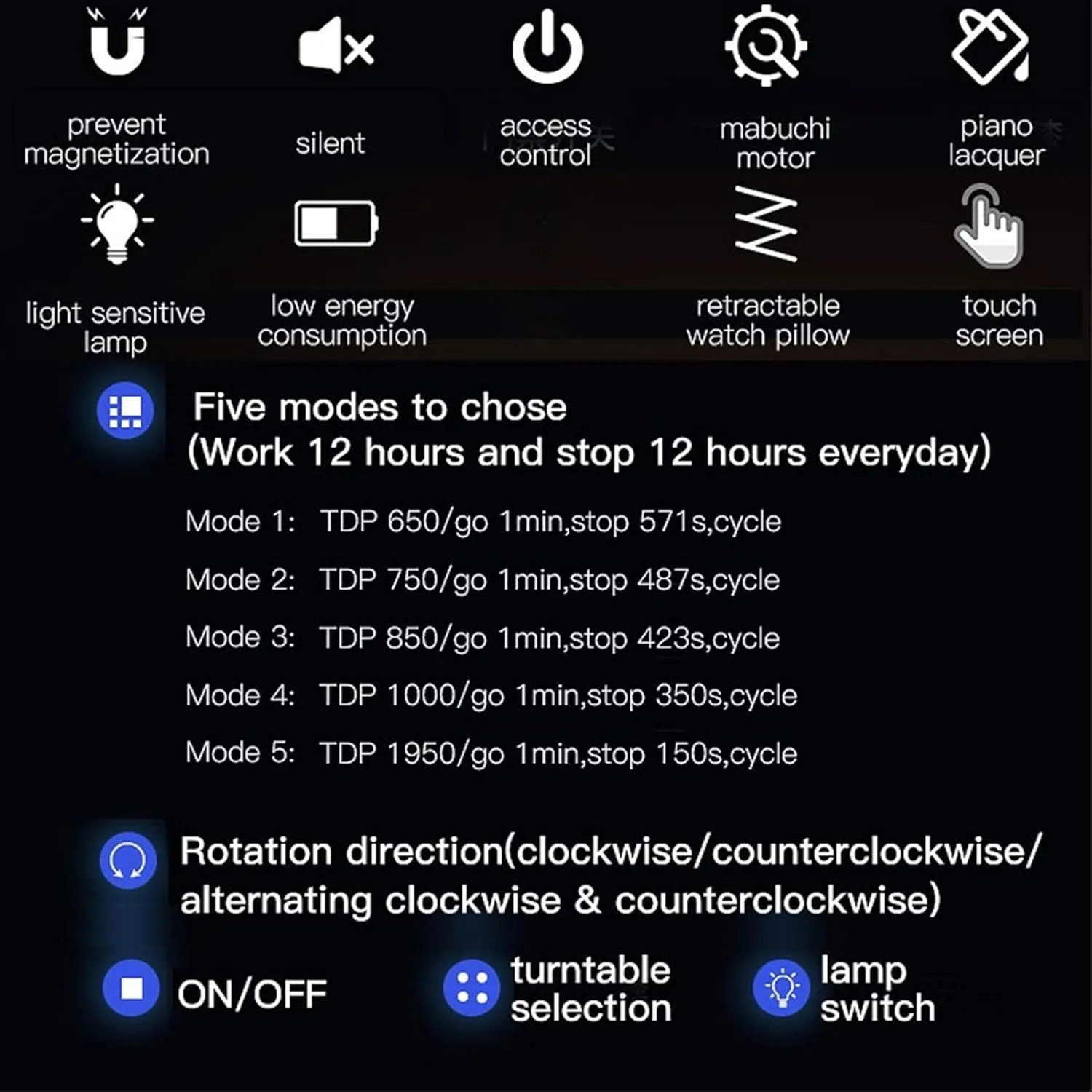 Watch Winder Automatic Watch Winder Box Watches and Jewelry Storage Drawer LCD Touch Screen Control with Led Backlight Quiet Motor,2 2 Watch Winder (A 4 2)