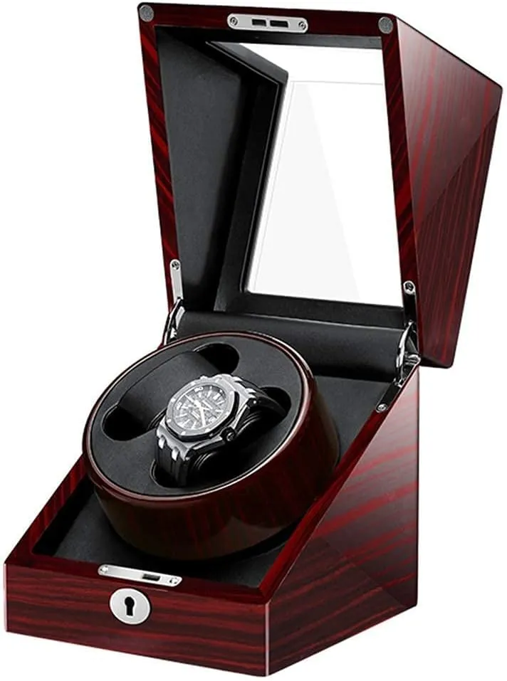 Watch Winder Household Ultra Quiet Rotate 2 0 Turn Table Device Winding Box Collection Mechanical Watches Motor Box Gift,