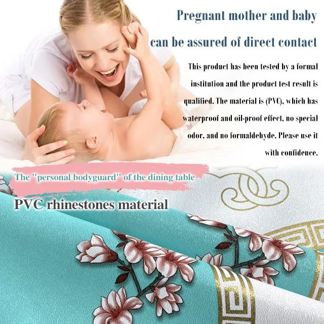 Waterproof and oil-proof embroidered tablecloth