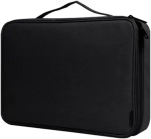 Waterproof Document Bag Large, Document Organizer Bag, Archive Boxes, Storage Pouch, Credential Bag, Diploma Storage Important Document, File Pocket, Home Office Travel Safe Bag (Color : Black)
