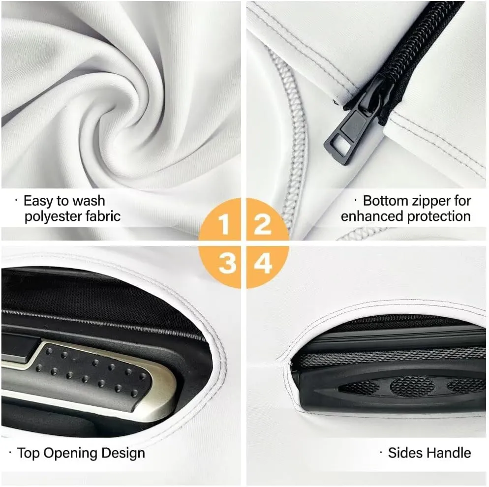 Waterproof Luggage Cover, Stylish Travel Bags Protector Portable Zippered Bottom Easy to Install Lightweight Suitcase Covers for Business Trips Cute Cats