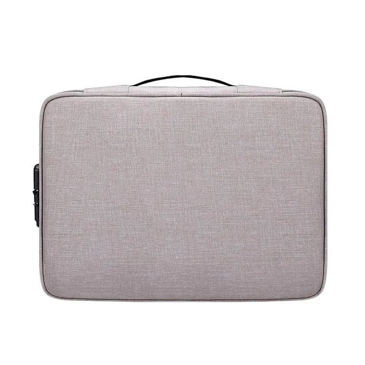 Waterproof Multi-layer Laptop Bag with Password Lock - Black