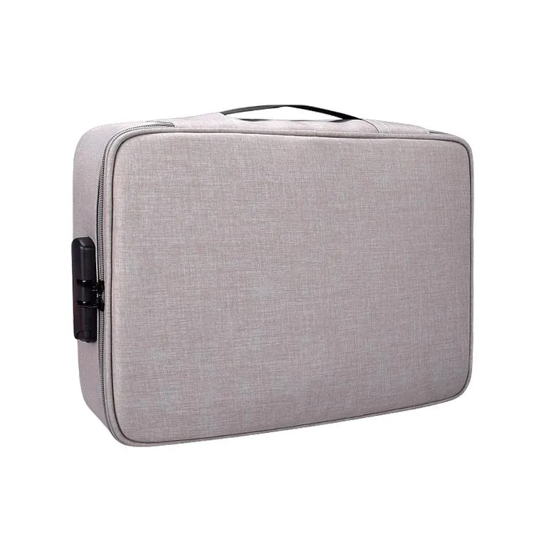 Waterproof Multi-layer Laptop Bag with Password Lock - Black