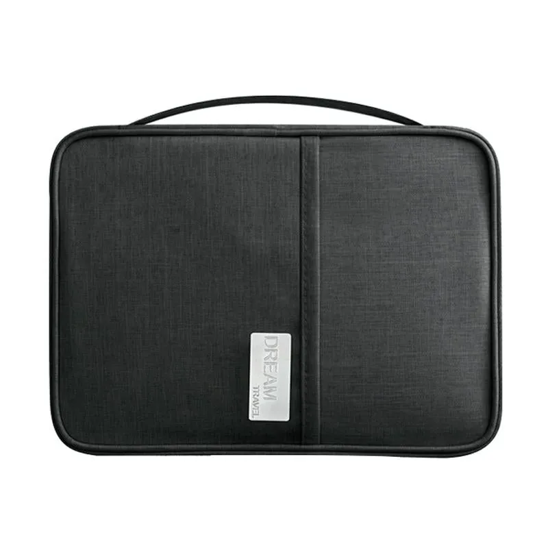 Waterproof Travel Document Bag Black Large - Blue Small