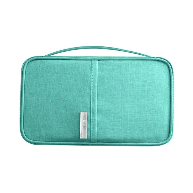 Waterproof Travel Document Bag Black Large - Blue Small