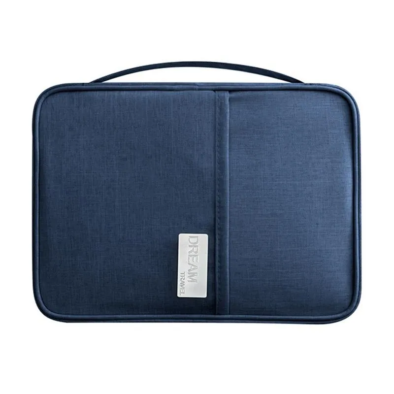 Waterproof Travel Document Bag Black Large - Gray Large