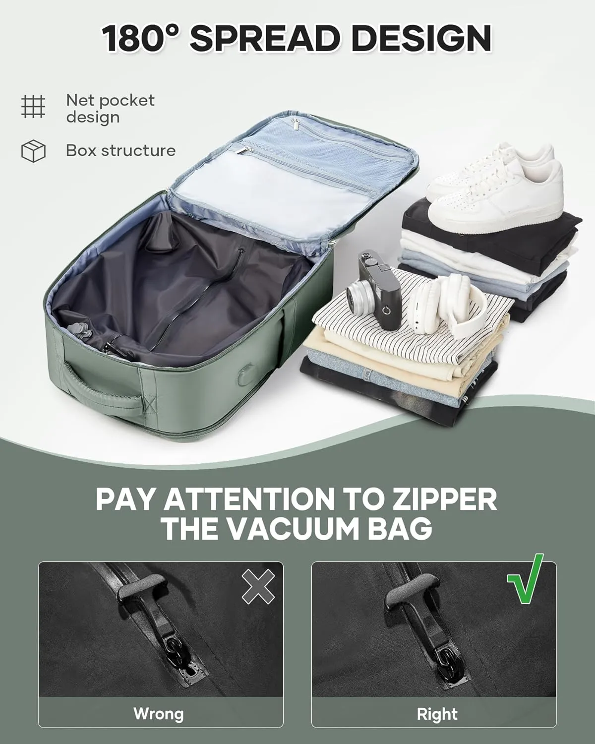 wepadre Large Vacuum Backpack Travel with Pump Vacpack Backpack with Vacuum Seal Backpacks Traveling Backpacks Vacuum Compression for Travel Carry on Luggage